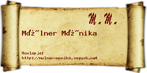 Mülner Mónika névjegykártya